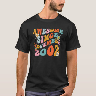 Groovy Retro Phantastisch seit 2002 20 Jahre alt 2 T-Shirt