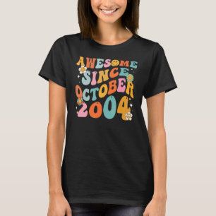Groovy Retro Phantastisch seit 2004 18 Jahre alt T-Shirt