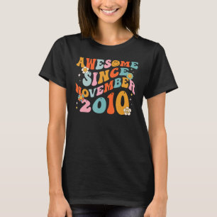Groovy Retro Phantastisch seit 2010 12 Jahre alt 1 T-Shirt
