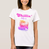 Groovy Retro Pink Chillin wie ein Eisaufbereiter T-Shirt (Vorderseite)