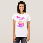Groovy Retro Pink Chillin wie ein Eisaufbereiter T-Shirt (Vorne ganz)