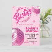 Groovy Retro Pink Doll Malibu Party Geburtstag Einladung (Stehend Vorderseite)