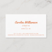 Groovy Retro Pink Orange Bohemische florale Blume Visitenkarte (Vorderseite)