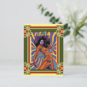 Groovy Retro Postcard Postkarte (Stehend Vorderseite)