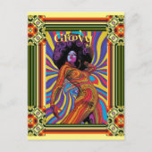 Groovy Retro Postcard Postkarte (Vorderseite)
