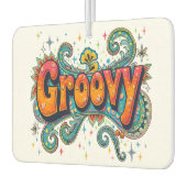 Groovy Retro Psychedelic 70er Funky Hippie Art Autolufterfrischer (Links)