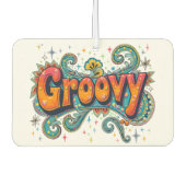 Groovy Retro Psychedelic 70er Funky Hippie Art Autolufterfrischer (Vorderseite)