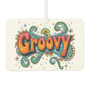 Groovy Retro Psychedelic 70er Funky Hippie Art Autolufterfrischer