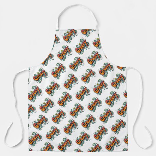 Groovy Retro Psychedelic 70er Funky Hippie Art Schürze (Vorderseite)