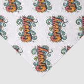 Groovy Retro Psychedelic 70er Funky Hippie Art Seidenpapier (Detail)