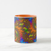 Groovy Retro Psychedelic Spiral Fraktal Art Tasse (Zentrum)