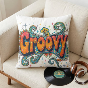 Groovy Retro Psychedelische 70er Funky Hippie Kuns Kissen