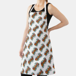 Groovy Retro Psychedelische 70er Funky Hippie Kuns Schürze