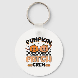 Groovy Retro Pumpkin Patch Crew Squad Erntedank Schlüsselanhänger