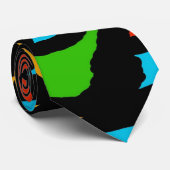 Groovy Retro Puzzlespiel abstrakt Krawatte (Gerollt)