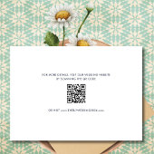 Groovy Retro QR Code Foto Wedding Save The Date