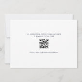 Groovy Retro QR Code Foto Wedding Save The Date (Rückseite)