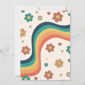 Groovy Retro Rainbow Birthday Dankeschön Karte (Rückseite)