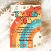 Groovy Retro Rainbow Birthday Dankeskarte