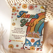 Groovy Retro Rainbow Birthday Dankeskarte