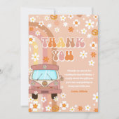 Groovy Retro Rainbow Birthday Dankeskarte (Vorderseite)