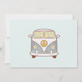 Groovy Retro Rainbow Birthday Foto Dankeskarte (Rückseite)