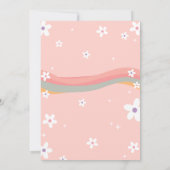 Groovy Retro Rainbow Floral Danke Karte (Rückseite)