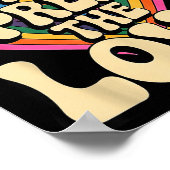 Groovy Retro Rainbow Heart Sitive Valentine Messag Poster (Ecke)