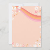 Groovy Retro Rainbow Roller Skaten Birthday Party Einladung (Rückseite)