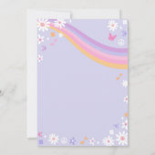 Groovy Retro Rainbow Roller Skaten Birthday Party Einladung (Rückseite)