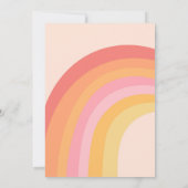 Groovy Retro Rainbow Roller Skaten Birthday Party Einladung (Rückseite)