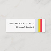 Groovy Retro Rainbow Stripe Mini Visitenkarte (Vorderseite)