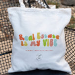 Groovy Retro Real Anwesen ist My Vibe, Realtor Tragetasche<br><div class="desc">"Real Anwesen is My Vibe" Tasche für Immobilien. Es ist großartig für das Marketing Ihres Geschäfts.</div>