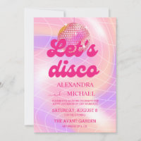 Groovy Retro Roller Pink und Gold Wedding