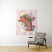 Groovy Retro Roller Skate 60er Hippie Rainbow Wandteppich (Beispiel)