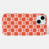 Groovy Retro Romantische Liebe Herz Rotes Schachbr Case-Mate iPhone Hülle (Rückseite (Horizontal))