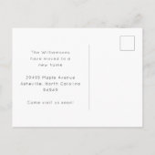 Groovy Retro Rosa Orange wir bewegen neue Zuhause Ankündigungspostkarte (Rückseite)