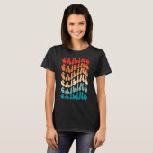 Groovy Retro Sailing Retro 70er Hippie Boho T-Shirt (Vorne ganz)