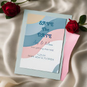 Groovy Retro Save the Date Einladungen - Vintag V