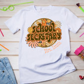 Groovy Retro School Secretary Customizable Tshirt