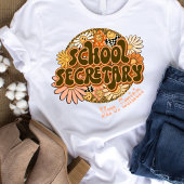 Groovy Retro School Secretary Customizable Tshirt