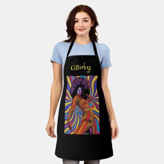 Groovy Retro-Schürze Schürze (Getragen)