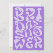 Groovy Retro Script Lavender Foto Brautparty Einladung (Rückseite)