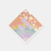 Groovy Retro seven ist ein Vibe Rainbow Serviette (Ecke)