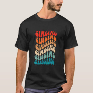Groovy Retro singender Sänger Retro 70er Hippie Bo T-Shirt