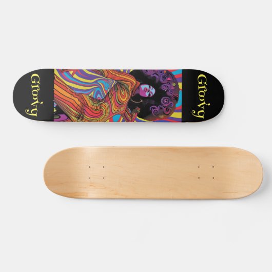 Groovy Retro Skateboard (Horizontal)