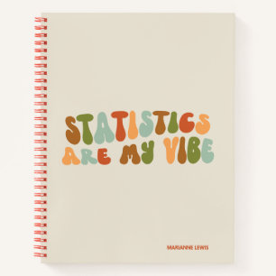 Groovy Retro Statistics are my Vibe, Statistiker Notizblock