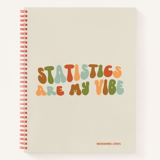 Groovy Retro Statistics are my Vibe, Statistiker Notizblock (Vorderseite)