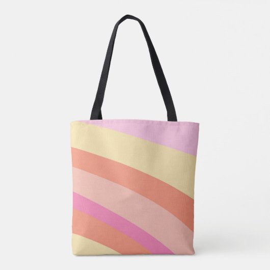 Groovy Retro Stripes Seventies Tasche (Rückseite)