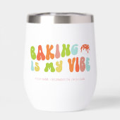 Groovy Retro Style Backen ist meine Vibe, Bäcker (Rückseite)